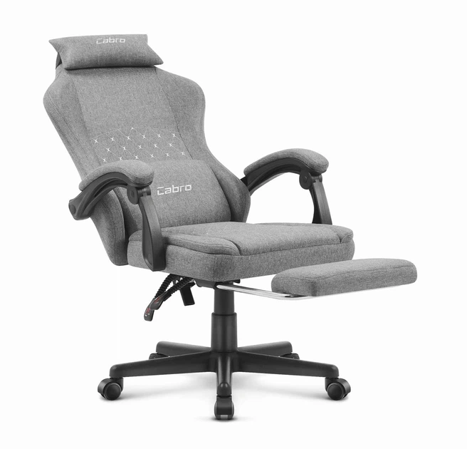 Ігрове крісло CABRO C503 FABRIC Сірий – купити онлайн на ROZETKA