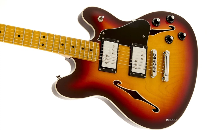 Електрогітара Fender Starcaster MN (213771) Aged Cherry Burst - зображення 5