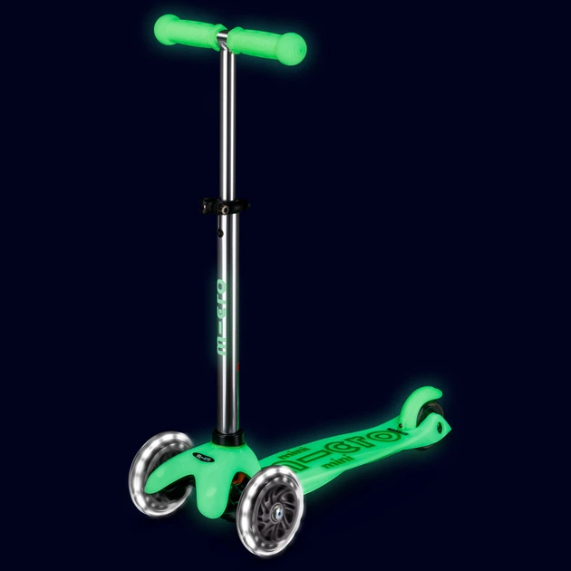 Самокат Micro серии Mini Deluxe Glow LED - Ледяной лайм - изображение 7