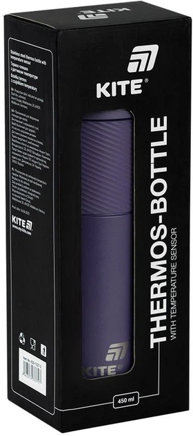 Термос Kite с термодатчиком 450 мл фиолетовый (K25-1227-3) - Фото 5 Термос Kite с термодатчиком 450 мл фиолетовый (K25-1227-3) - изображение 5