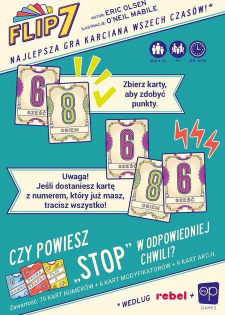 Настільна гра Rebel Flip 7 (польське видання) (5906954790781) - зображення 4