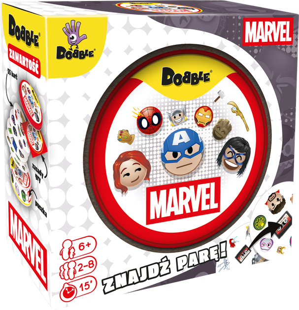 Настільна гра Rebel Dobble Marvel Emoji (польське видання) (3558380134213) - зображення 1