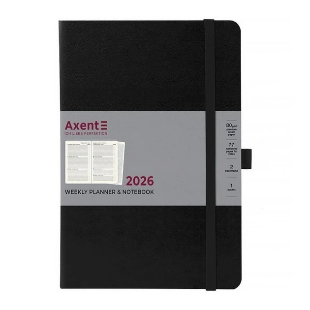 Еженедельник Axent 2026 Grand Strong, 195x255 мм, чёрный (8530-26-01-A) - изображение 6