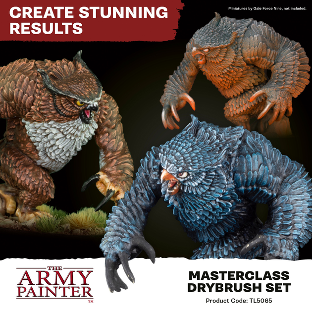 Zestaw pędzli The Army Painter Masterclass Drybrush Brush Set 3 szt (5713799506503) - obraz 4
