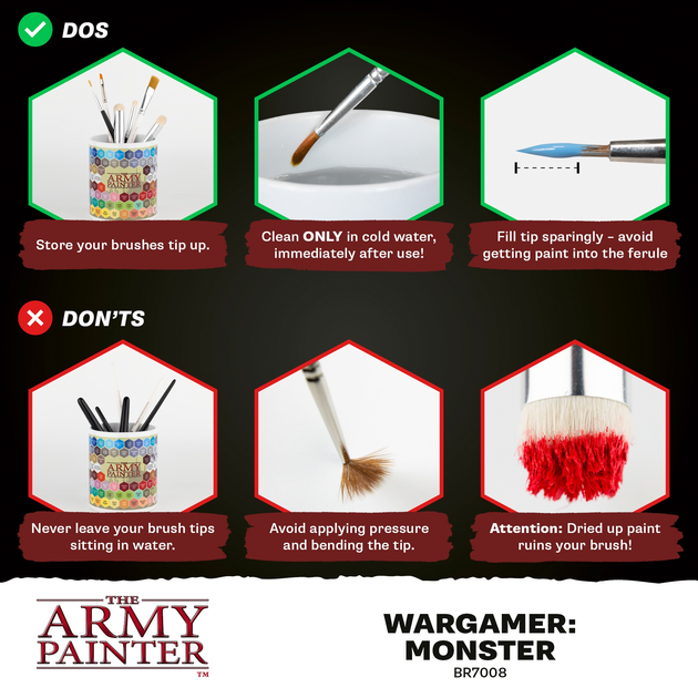 Zestaw pędzli The Army Painter Most Wanted Brush Set 3 szt (5713799506602) - obraz 5