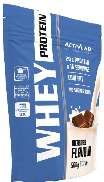 Протеїн ActivLab Whey Protein 500 г Шоколад (5907368803456) - зображення 1