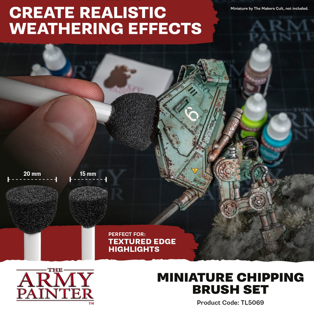 Zestaw pędzli The Army Painter Miniature Chipping Brush Set 4 szt (5713799506909) - obraz 2