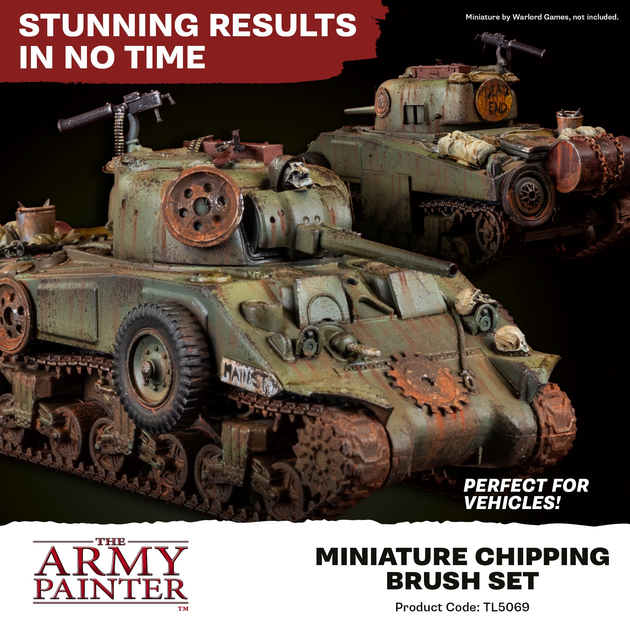 Zestaw pędzli The Army Painter Miniature Chipping Brush Set 4 szt (5713799506909) - obraz 3