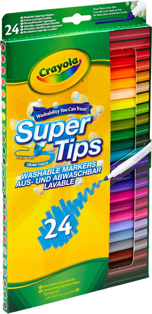 Набір фломастерів Crayola Supertips 24 шт (0371662150570) - зображення 4