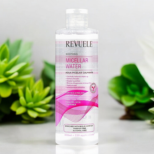 Міцелярна вода Revuele Micellar Water 400 мл – заспокоює та очищує шкіру обличчя - Фото 1 Міцелярна вода Revuele Micellar Water 400 мл – заспокоює та очищує шкіру обличчя - зображення 1