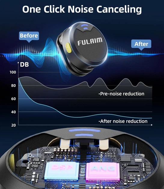 Уценка! Беспроводной петличный микрофон FULAIM X3 для iPhone/Android/PC с кейсом 32 ч - изображение 6