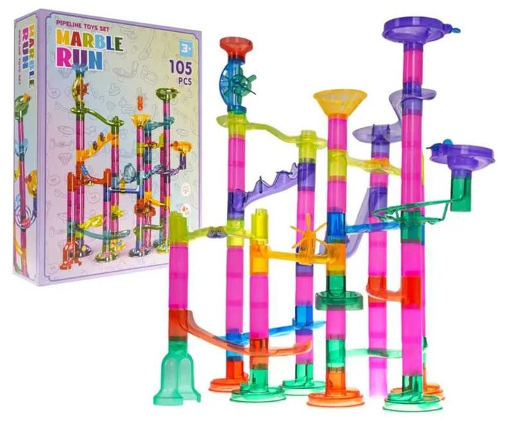Zestaw klockow Pipeline Toys Tor Kulka 105 elementow (5903864981889) (955555912617865) - Outlet - obraz 1