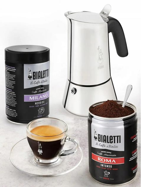 Гейзерна кавоварка Bialetti New Venus Induzione на 10 чашок 500 мл срібляста (8006363028912) (955555910839552) - Уцінка - зображення 4