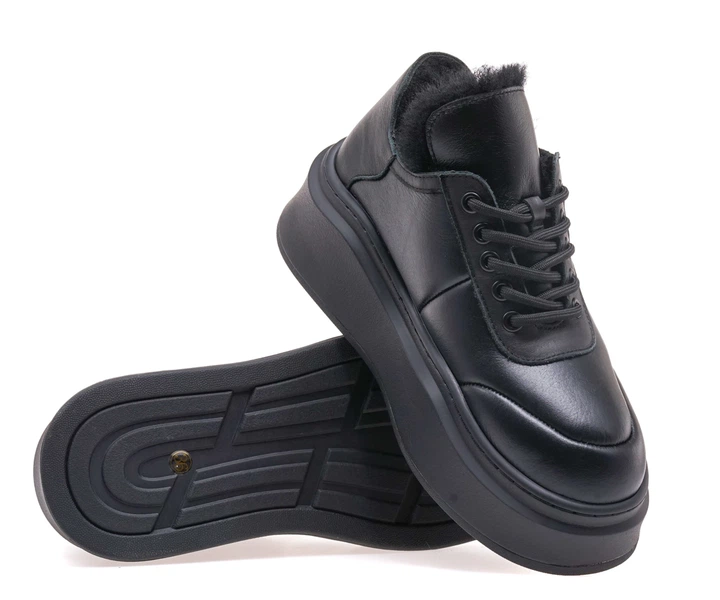 Кросівки жіночі Arees Meniwa AM2302M-1-1/BLACK LEATHER 38 Чорний - зображення 4