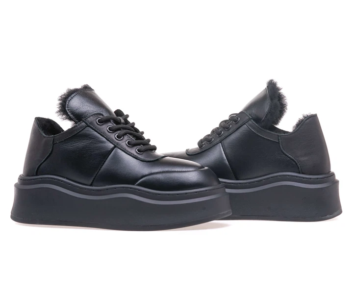 Кросівки жіночі Arees Meniwa AM2302M-1-1/BLACK LEATHER 38 Чорний - зображення 5