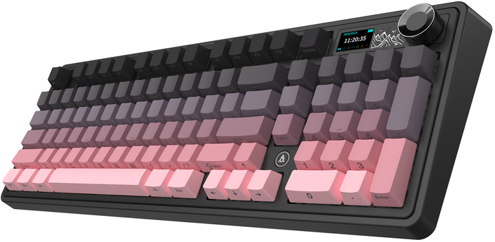 Klawiatura bezprzewodowa Ajazz AK980 Gift Switch V2 USB/Bluetooth Czarny/Różowy (AK980-GV2-GP) - obraz 3