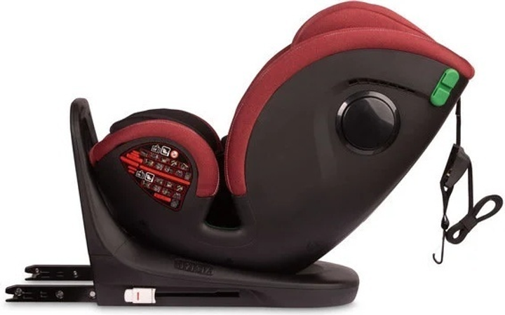 Fotelik samochodowy Caretero Securo I-Size Isofix od 40 cm do 150 cm Burgundy TERO-18555 (5903076320476) - obraz 8