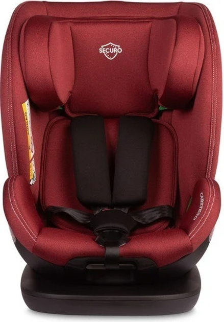 Fotelik samochodowy Caretero Securo I-Size Isofix od 40 cm do 150 cm Burgundy TERO-18555 (5903076320476) - obraz 10