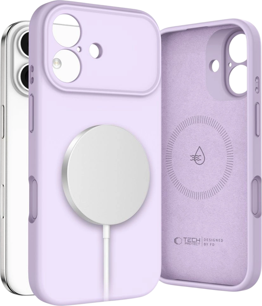 Etui plecki Tech-Protect Silicone MagSafe Case do Apple iPhone 17 Purple (5906302330171) - obraz 1
