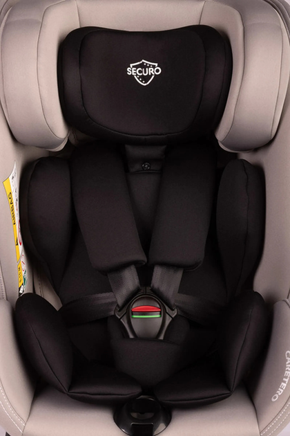 Fotelik samochodowy Caretero Securo I-Size Isofix od 40 cm do 150 cm Jasnoszary TERO-18554 (5903076320469) - obraz 12