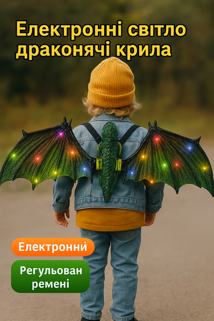 Интерактивные Крылья Дракона "Dragon Wings" 545 на батарейках, музыка, крепление на спину - изображение 3