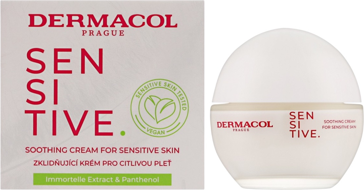 Зволожувальний крем для обличчя Dermacol Sensitive заспокійливий 50 мл (8595003128117) - зображення 2