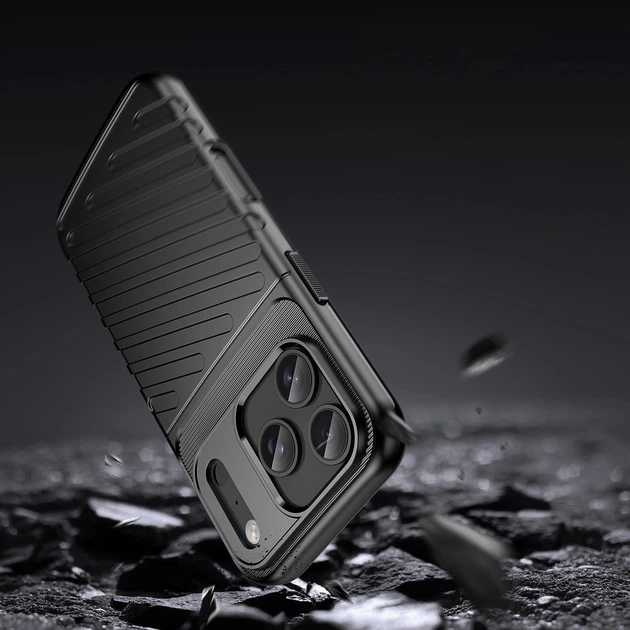 Etui plecki Hurtel Thunder Case do Apple iPhone 17 Pro Black (5907769379581) - obraz 4