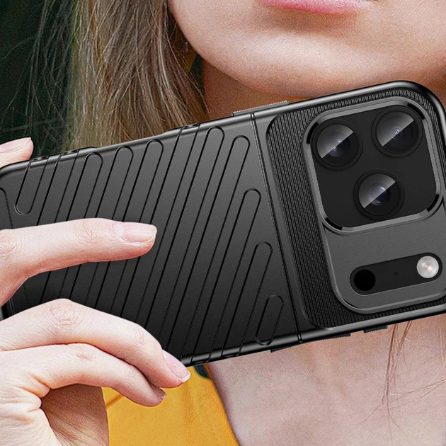 Etui plecki Hurtel Thunder Case do Apple iPhone 17 Pro Black (5907769379581) - obraz 6