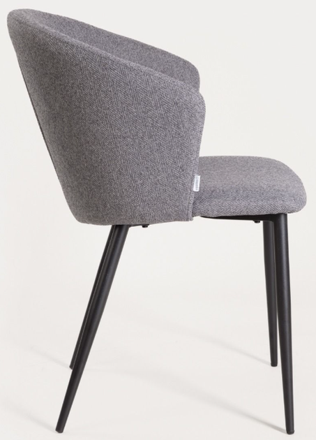 Krzesło do kuchni i salonu HOMLA 738098 LUJO 56.5 x 59 x 81 cm Ciemnoszare (5906496738098) - obraz 3
