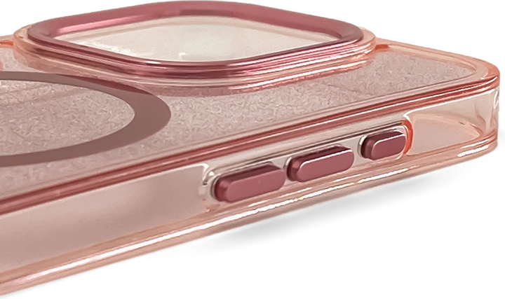 Etui plecki Wozinsky Glitter Case with Mag Safe do Samsung Galaxy S25 Pink (5907769370410) - obraz 2