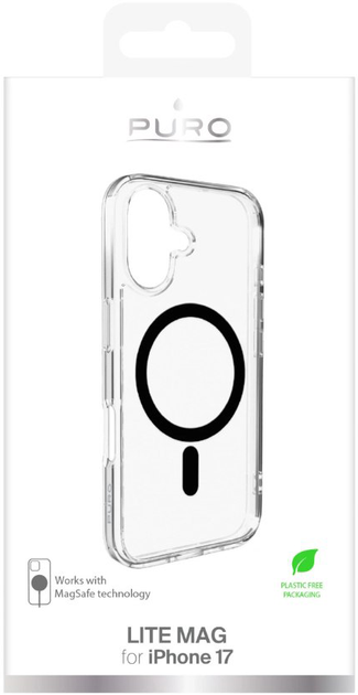 Панель Puro Puro Lite Mag для iPhone 17 Black\Transparent (8018417527173) - зображення 2