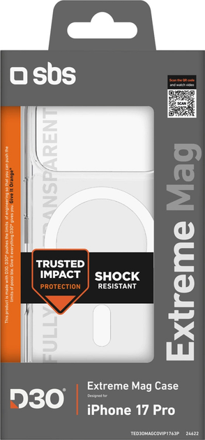 Etui plecki SBS Extreme Mag do Apple iPhone 17 Pro Transparent (8018417524622) - obraz 2