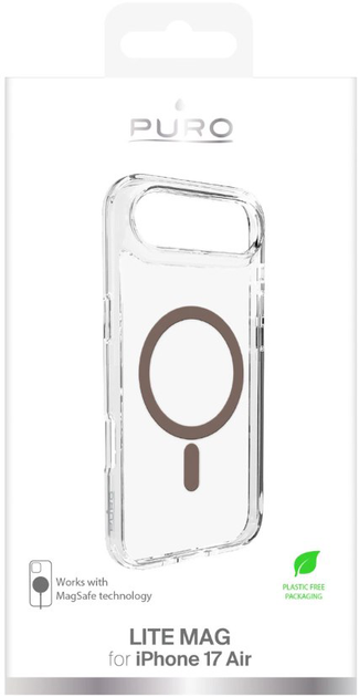 Панель Puro Puro Lite Mag для iPhone Air Brown\Transparent (8018417527227) - зображення 2