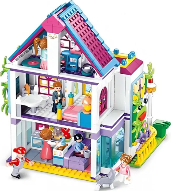 Zestaw klocków Sluban Girls Dream-villa 730 elementów (6938242958343) - obraz 2