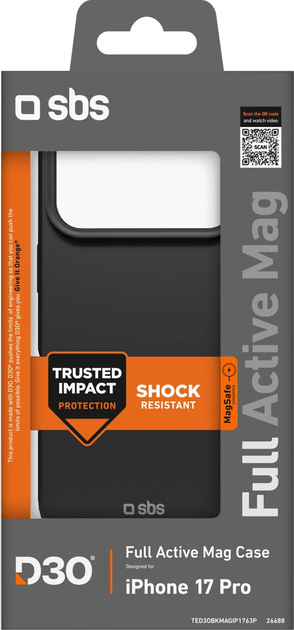 Etui plecki SBS Full Active Mag do Apple iPhone 17 Pro Black (8018417526688) - obraz 2