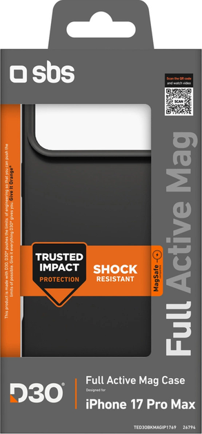 Etui plecki SBS Full Active Mag do Apple iPhone 17 Pro Max Black (8018417526794) - obraz 2