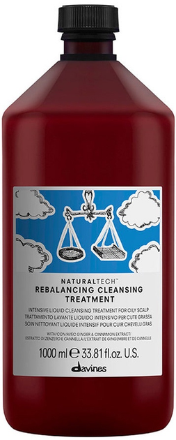Kuracja oczyszczająca do włosów i skóry głowy Davines Natural Tech Rebalancing Cleansing Treatment 1000 ml (8004608275343) - obraz 1