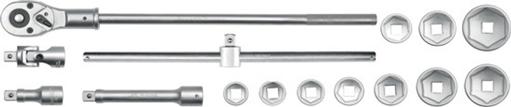 Zestaw nasadek YATO 3/4" 15 elementów (YT-1334) - obraz 1