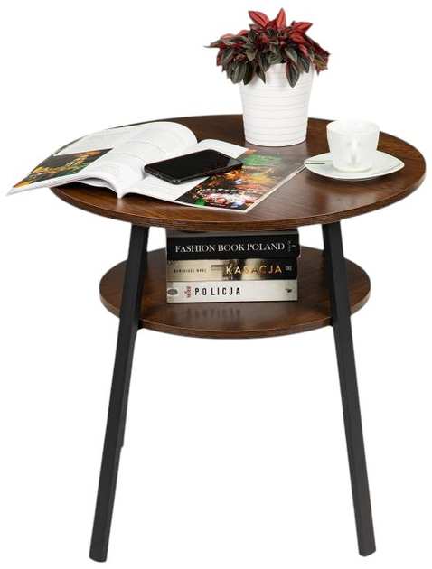 Stolik kawowy ModernHome by Multistore okrągły loft (YLT-1501-16P) - obraz 5
