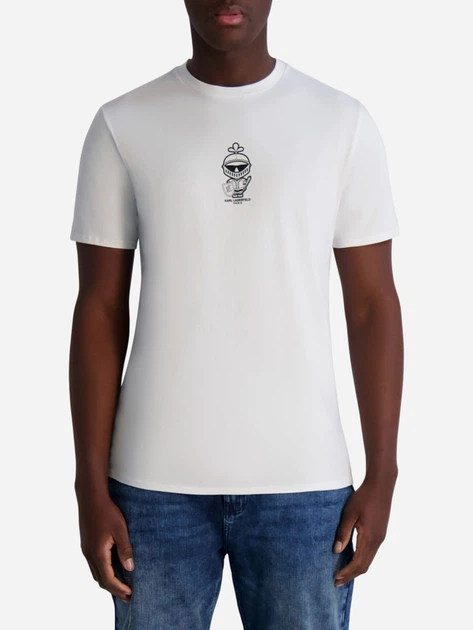 Футболка хлопковая длинная мужская Karl Lagerfeld 266801145 XL Белая с принтом (1159845414) - Фото 1 Футболка хлопковая длинная мужская Karl Lagerfeld 266801145 XL Белая с принтом (1159845414) - изображение 1