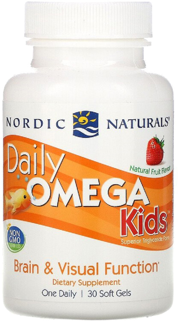 Kwasy tłuszczowe Nordic Naturals Omega dla dzieci do codziennego stosowania Daily Omega Kids 500 mg 30 kapsułek (768990018176) - obraz 1