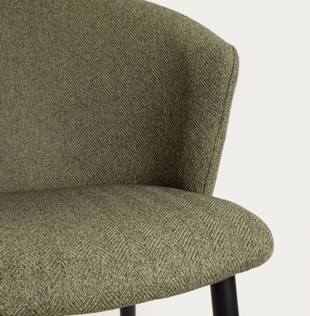 Krzesło do kuchni i salonu HOMLA 738074 LUJO 56.5 x 59 x 81 cm Zielone (5906496738074) - obraz 4