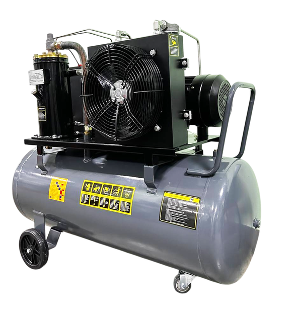 Гвинтовий масляний повітряний компресор 200 л GTM DLG5.5V 150.0 кг 5.5 кВт 8 бар - изображение 2