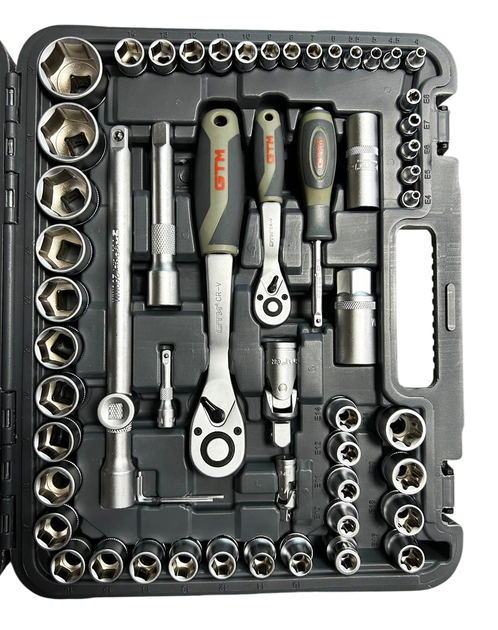 Набір інструменту GTM GTS-108 108 одиниць 1/2-1/4″ 4-32мм пластиовий кейс - изображение 6