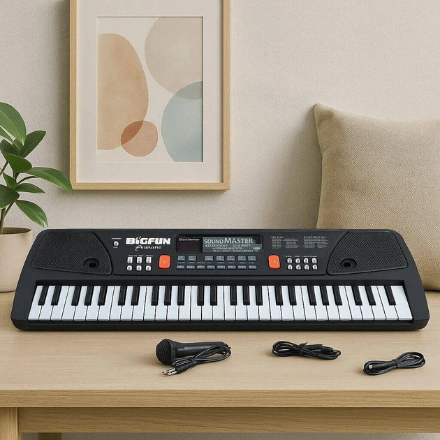 Дитячий синтезатор BigFun BF-630A1 — 61 клавіша, мікрофон, запис