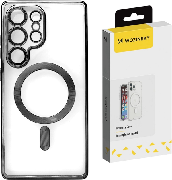 Etui Wozinsky Electroplated Case Magsafe do Samsung Galaxy S25 Black (5907769370847) - obraz 2