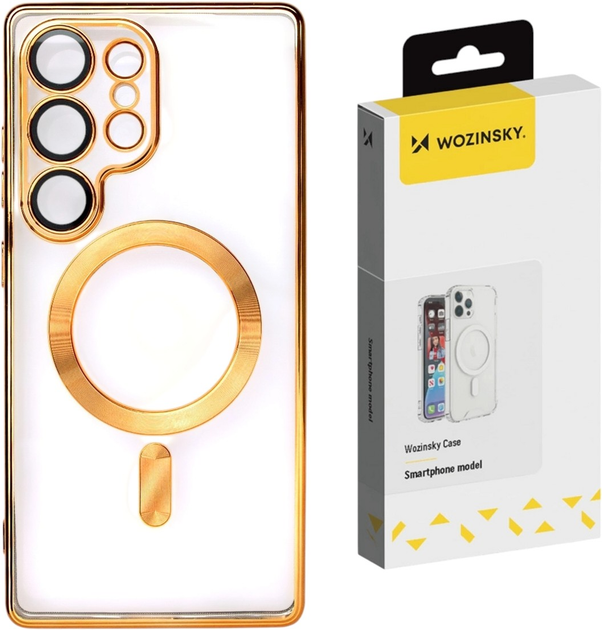 Etui Wozinsky Electroplated Case Magsafe do Samsung Galaxy S25 Gold (5907769370878) - obraz 2