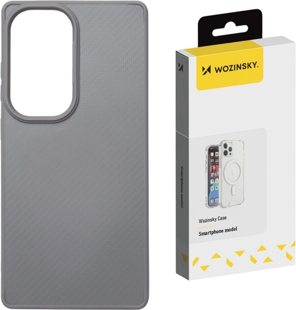 Панель Wozinsky Carbon Fibre Case MagSafe для Samsung Galaxy S25 Ultra Grey (5907769369797) - зображення 3