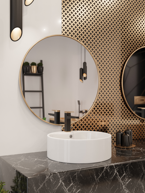 Bateria zlewozmywakowa Invena Midnight Czarno-złota - obraz 4