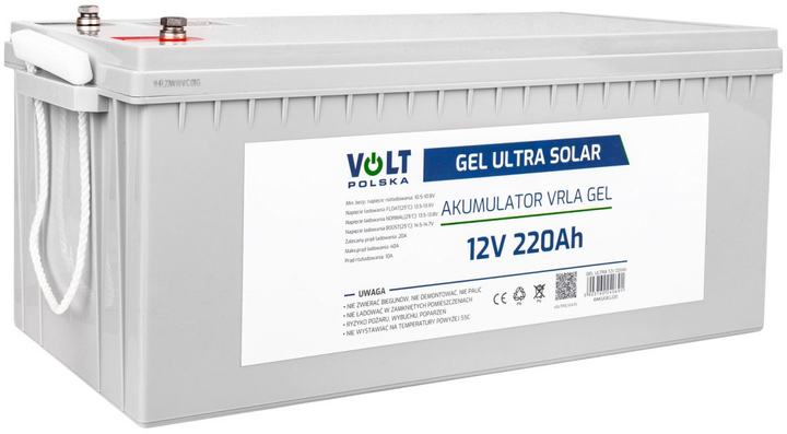 Akumulator Volt Polska GEL ULTRA SOLAR 12V 220Ah (5903760240691) - obraz 2